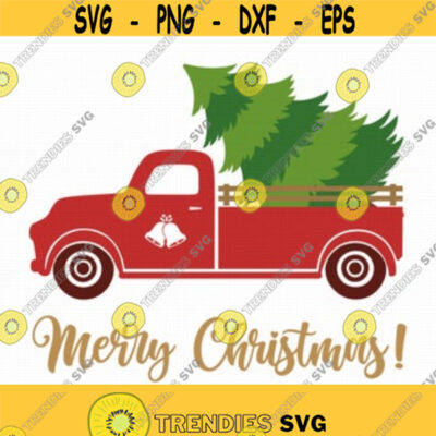 Red Truck Christmas Tree Svg Png Eps Pdf Files Christmas Truck Svg Red Truck Svg Merry Christmas