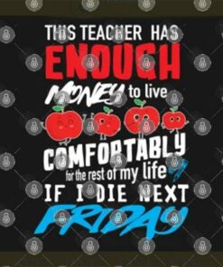 This Teacher Has Enough Money To Live Comfortably PNG Cut File SVG, PNG, Silhouette, Digital Files, Cut Files For Cricut, Instant Download, Vector, Download Print Files