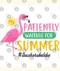 Funny Teacher Flamingo Patiently Waiting PNG Cut File SVG, PNG, Silhouette, Digital Files, Cut Files For Cricut, Instant Download, Vector, Download Print Files