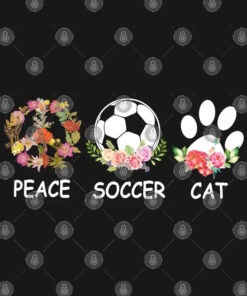 All I Love Peace Soccer Cat