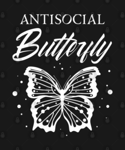 Antisocial Butterfly Funny Introvert PNG Cut File SVG, PNG, DFX, EPS Silhouette, Digital Files, Cut Files For Cricut, Instant Download, Vector, Download Print Files