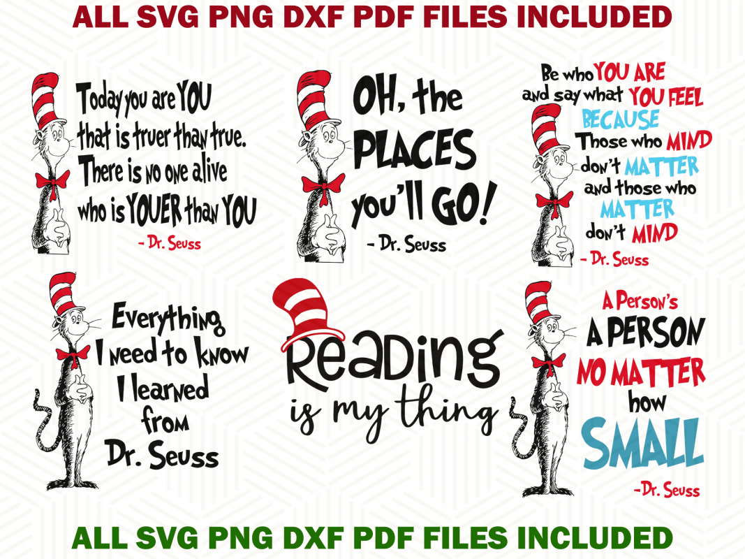 Dr Seuss bundle svg Dr seuss svg Dr seuss Dr seuss png one fish svg two ...