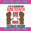A Day Of Remembrance Juneteenth June 19th 1865 Celebrate Freedom June 19th 1865 Juneteenth Independence Day Svg IN17082020