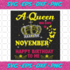 A Queen Was Born In November Svg BD2912202087