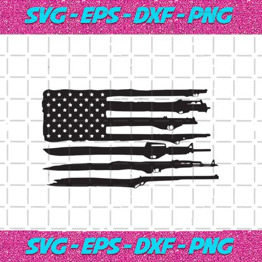 American Flag Guns Trending Svg TD12082020