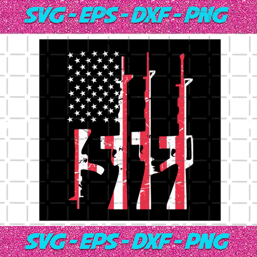 American Guns Flag Svg TD25122020