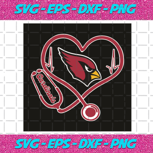 Arizona Cardinals Heart Stethoscope Svg SP30122020