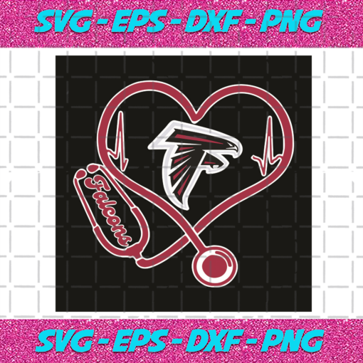 Atlanta Falcons Heart Stethoscope Svg SP30122020