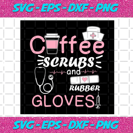 Coffee Scrubs And Rubber Gloves Svg TD612021