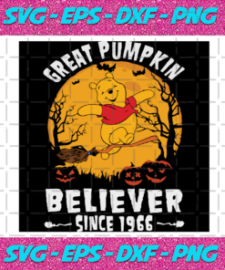 Cute Bear Great Pumpkin Believer Since 1966 Halloween Svg HW14092020