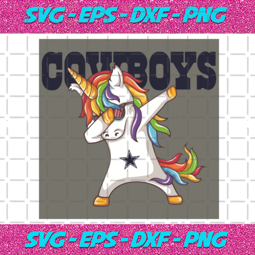 Dabbing Unicorn Dallas Cowboys Svg SP15012110