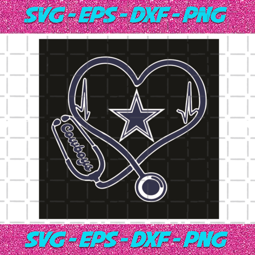 Dallas Cowboys Heart Stethoscope Svg SP30122020