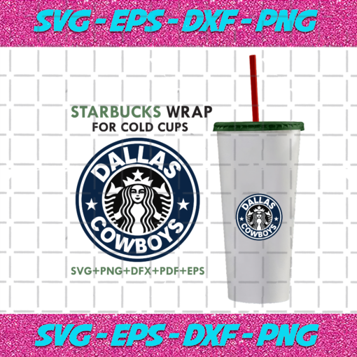 Dallas Cowboys Starbucks Wrap Svg SP09012021
