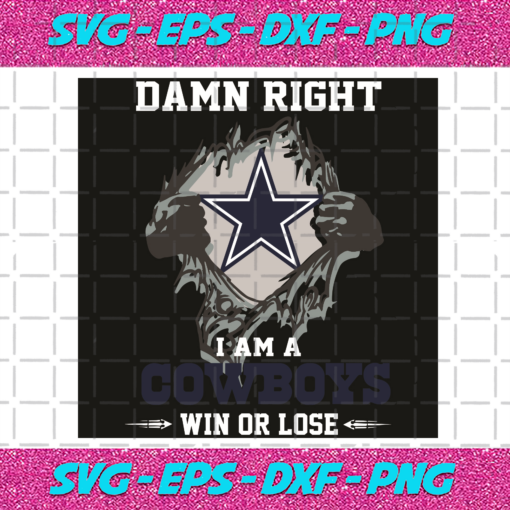 Damn Right I Am A Cowboys Svg SP2501078