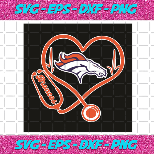 Denver Broncos Heart Stethoscope Svg SP30122020