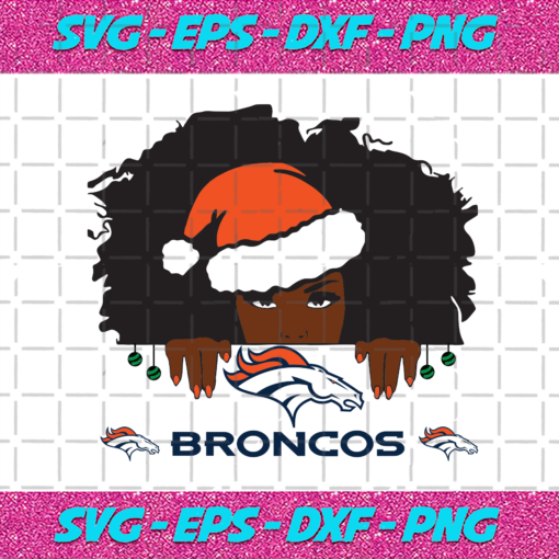 Denver Broncos Santa Black Girl Svg SP24122020