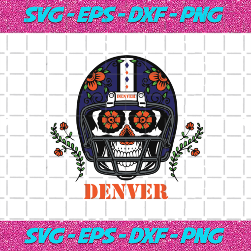 Denver Broncos Skull Helmet Svg SP23122020