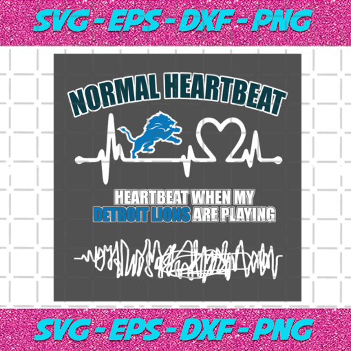 Detroit Lions Heartbeat Svg SP31122020