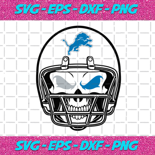 Detroit Lions Skull Helmet Svg SP21122020