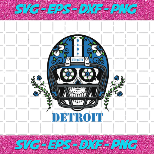 Detroit Lions Skull Helmet Svg SP23122020