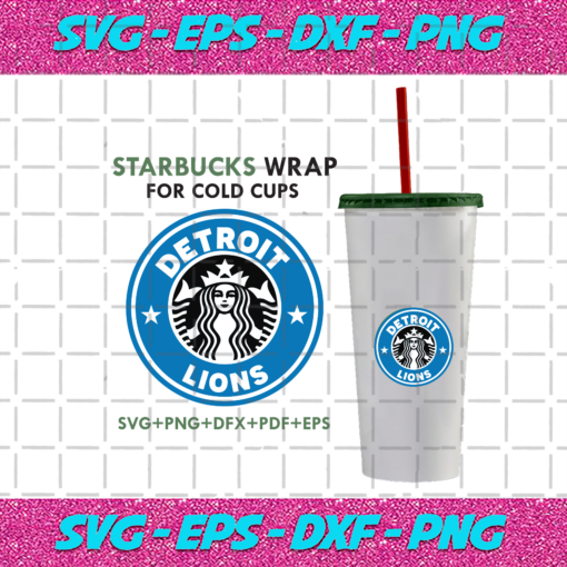 Detroit Lions Starbucks Wrap Svg SP09012021