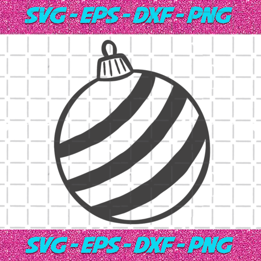 Diagonal Stripes Christmas Ball Svg CM23112020