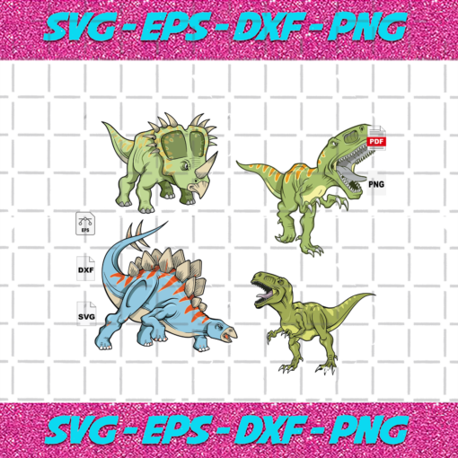 Dinosaurs Bundle Dinosaur Vector Dinosaur Bundle Svg TD12092020