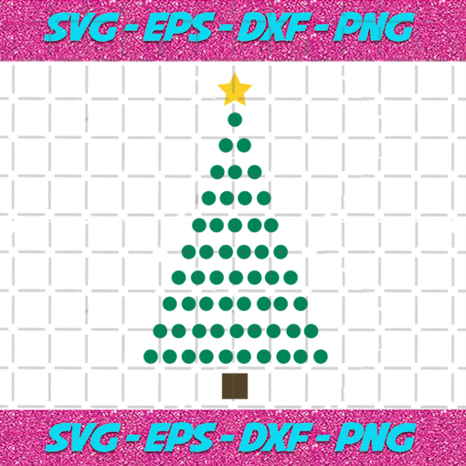 Dot Christmas Tree Svg CM1120206