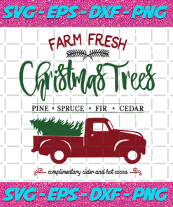 Farm Fresh Christmas Tree Pine Spruce Fir Cedar Christmas Svg CM24112020