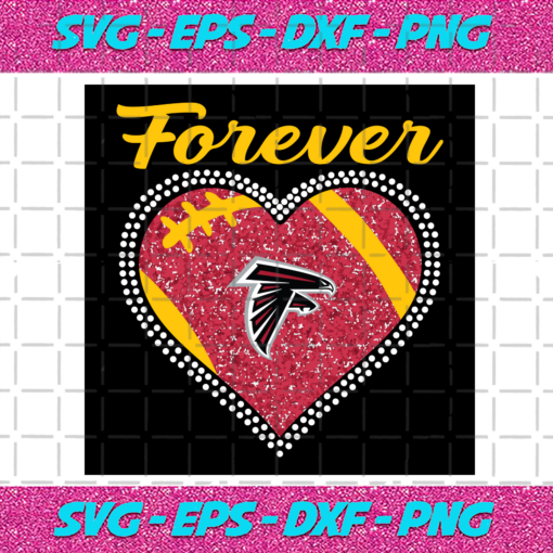Forever Atlanta Falcons Heart Diamond Svg TD25012114