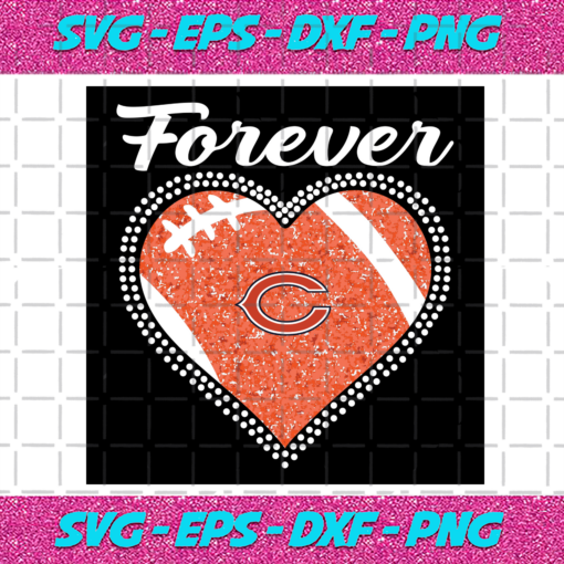 Forever Chicago Bears Heart Diamond Svg TD2701219