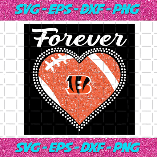 Forever Cincinnati Bengals Heart Diamond Svg TD2701218