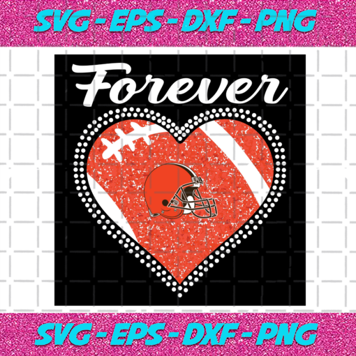 Forever Cleveland Browns Heart Diamond Svg TD2701213