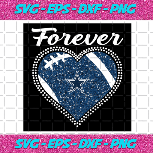 Forever Dallas Cowboys Heart Diamond Svg TD2701217