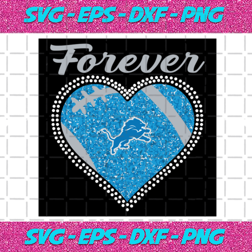 Forever Detroit Lions Heart Diamond Svg TD27012110