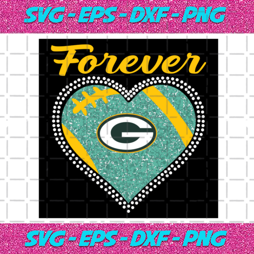 Forever Green Bay Packers Heart Diamond Svg TD25012111