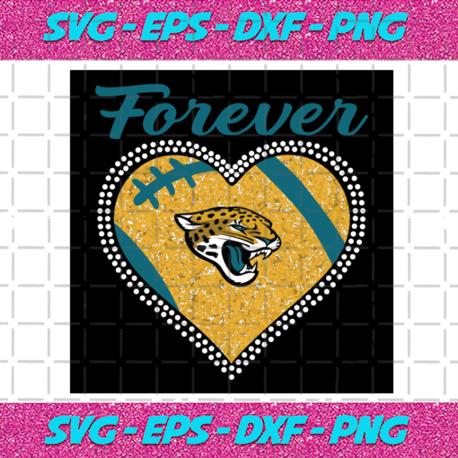 Forever Jacksonville Jaguars Heart Diamond Svg TD2701212