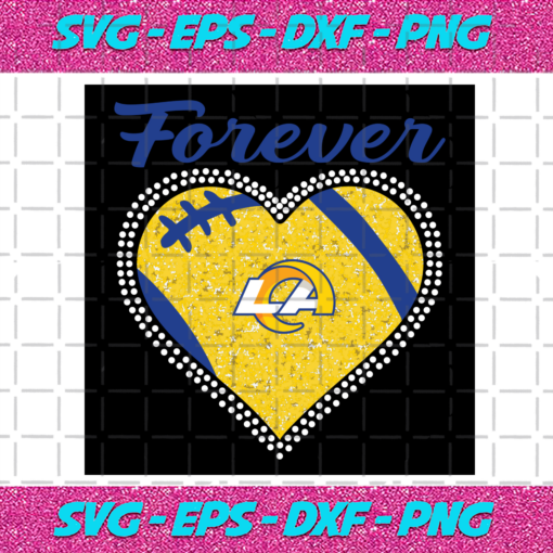 Forever Los Angeles Rams Heart Diamond Svg TD2901213