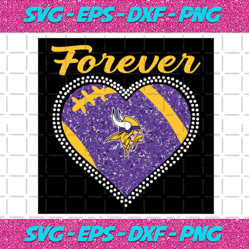 Forever Minnesota Vikings Heart Diamond Svg TD2901212