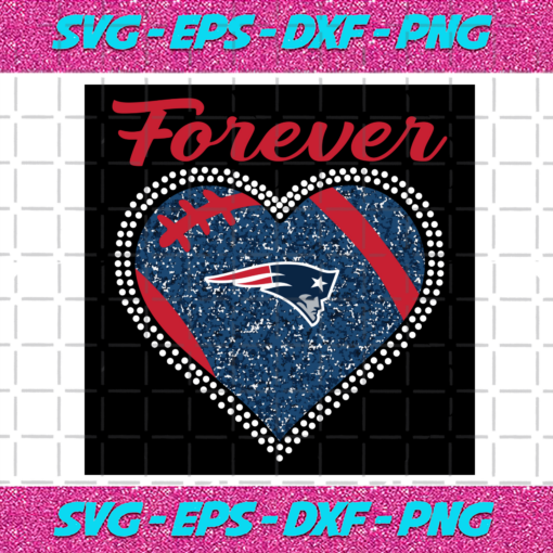 Forever New England Patriots Heart Diamond Svg TD27012115