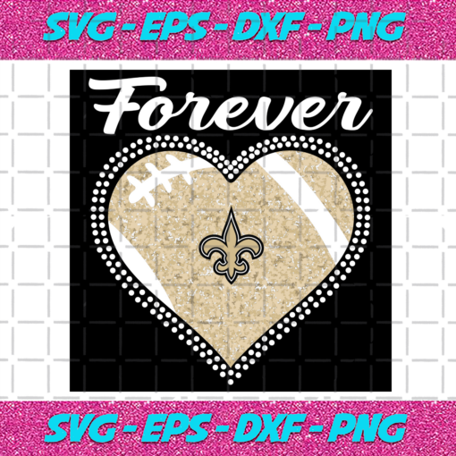 Forever New Orleans Saints Heart Diamond Svg TD2901218