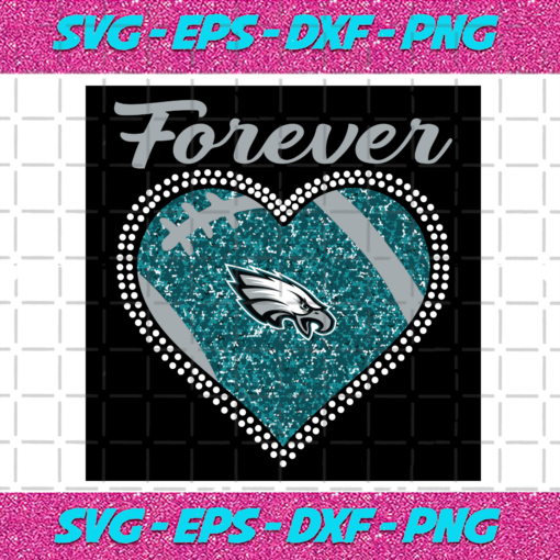 Forever Philadelphia Eagles Heart Diamond Svg TD2901215