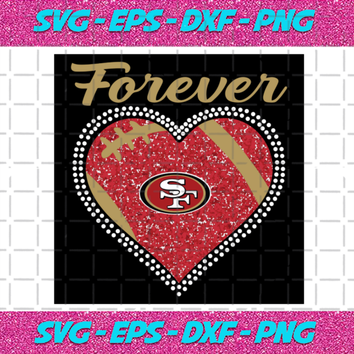 Forever San Francisco 49ers Heart Diamond Svg TD2701215