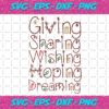 Giving Sharing Wishing Hoping Dreaming Christmas Png CM112020