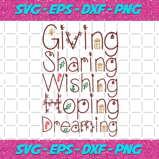 Giving Sharing Wishing Hoping Dreaming Christmas Png CM112020