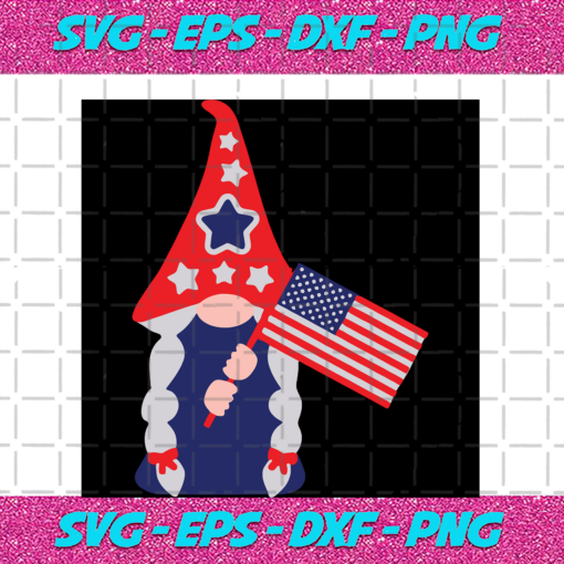 Gnome Of The Free And The Brave Gnome Svg IN17082020