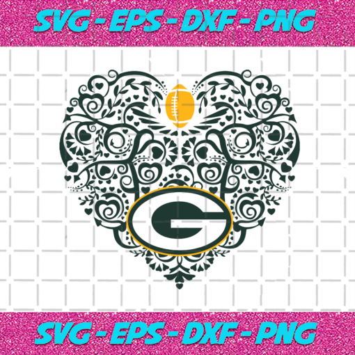 Green Bay Packers Heart Svg SP30122020
