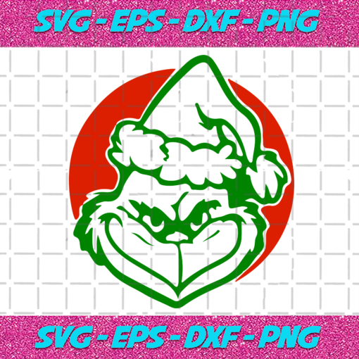 Grinch Face Red Svg CM24112020