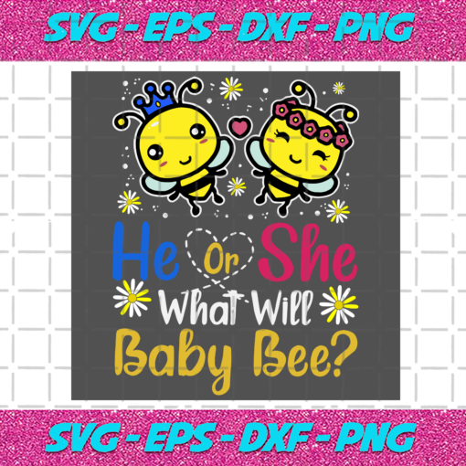 He Or She What Will Baby Bee Svg TD91120205