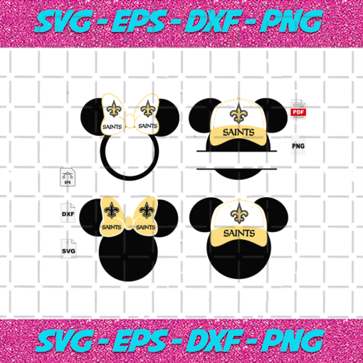 Head Mickey Saints Bundle Sport SVG SP26082020